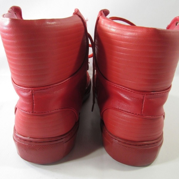 Balenciaga Size 9 Red Pleated Trainers Mens L3D26